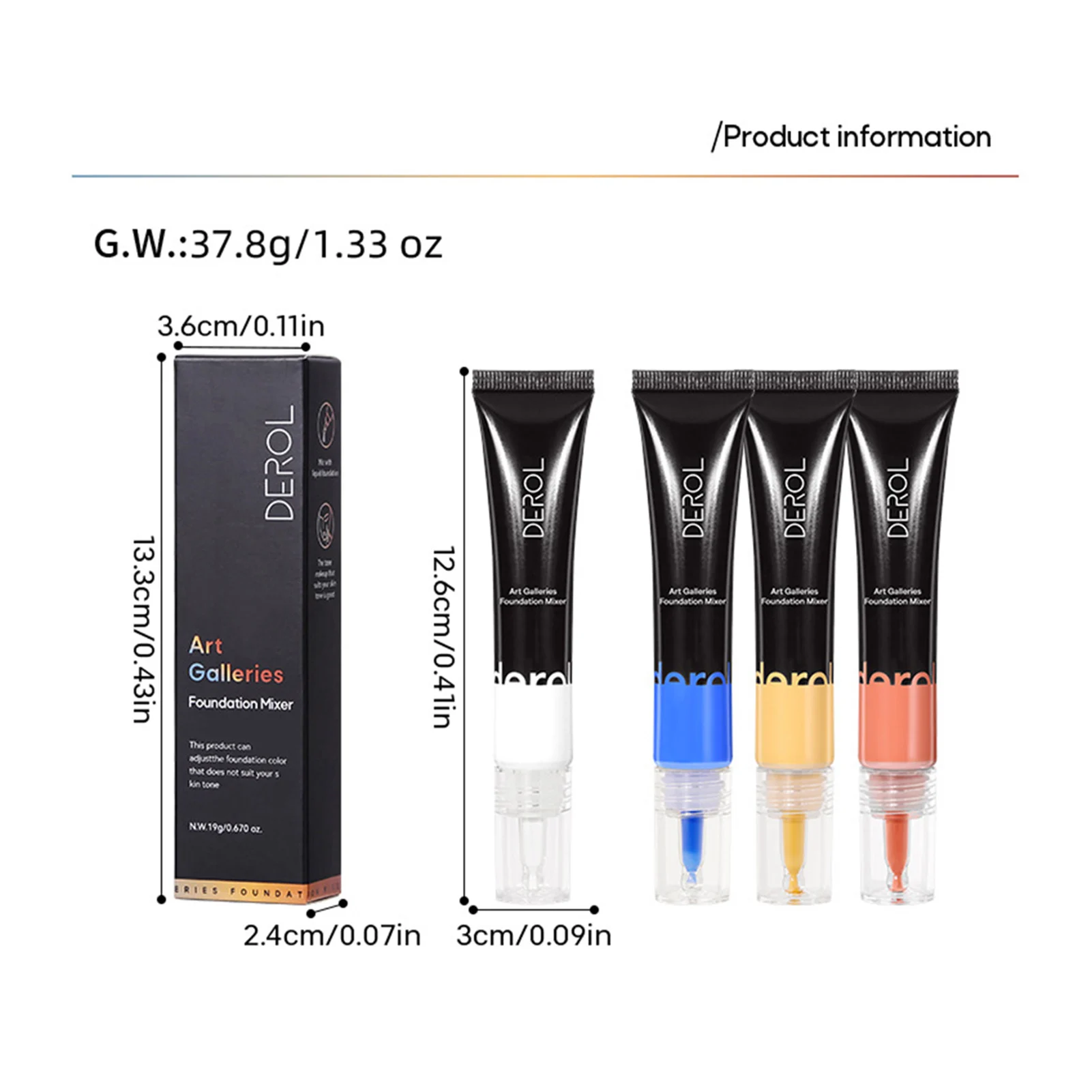 Color Corrector White Makeup Foundation Makeup Shade Adjuster Blue White Yellow Orange Skin Foundation Mixing Pigment For
