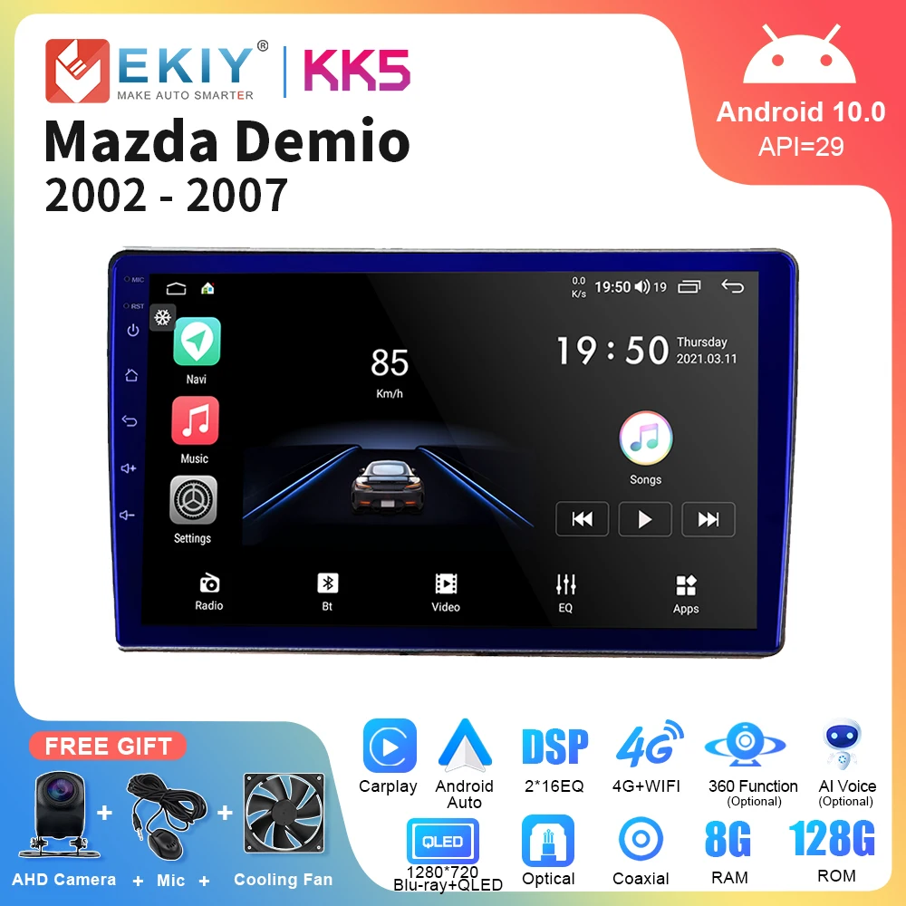 

EKIY KK5 2 Din Android Автомобильное радио Стерео Carplay для Mazda Demio 2002-2007 DSP Мультимедийный видеоплеер GPS Автомагнитола головное устройство