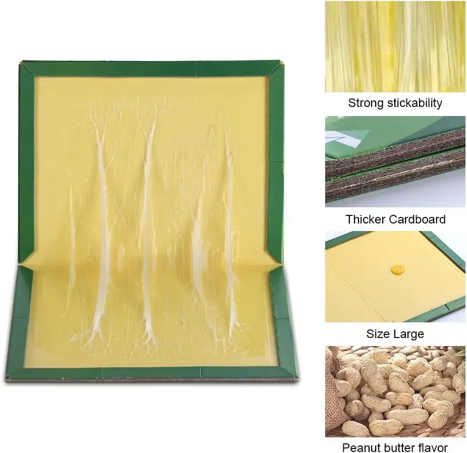 Mouse Board Sticky Rat Glue Mouse Adhesive Glue Board Mice Catcher Trap Non-toxic Pest Control for Restaurant Kitchen 1-20pcs
