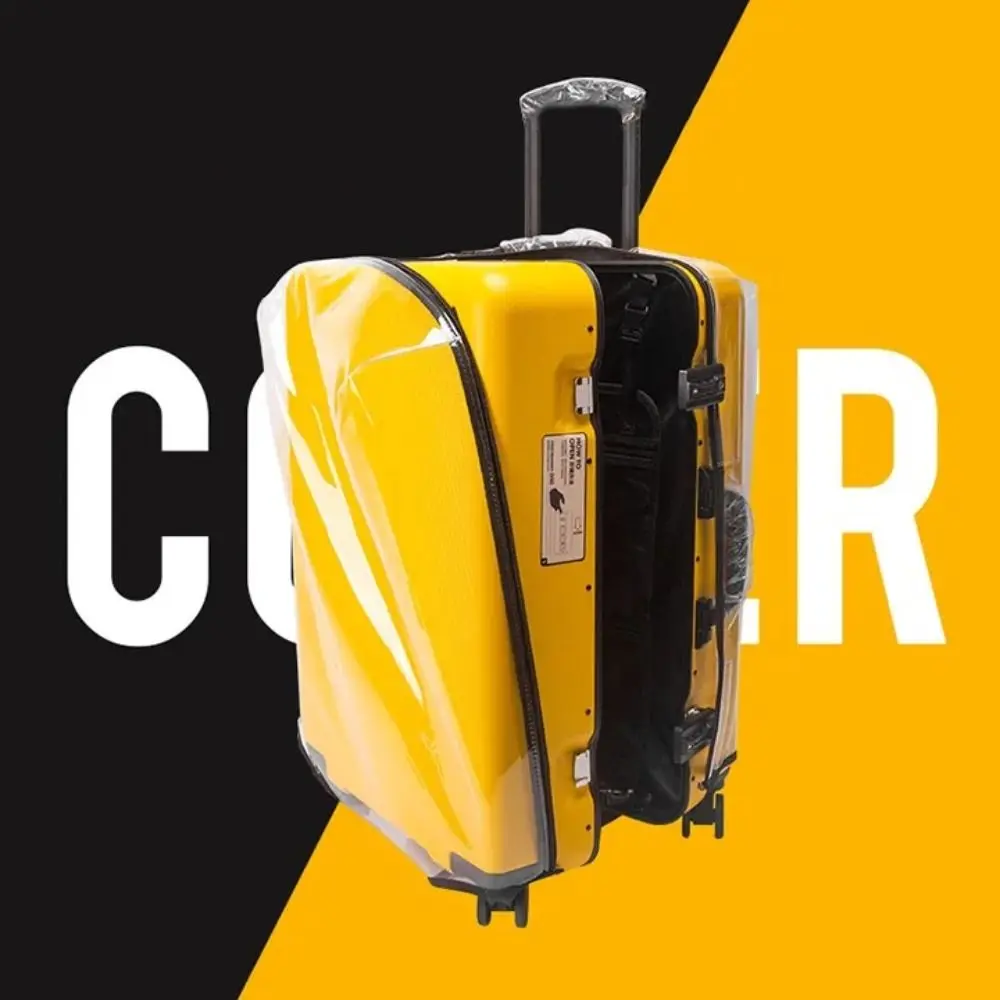 PVC Transparent Suitcase Cover No Disassembly Required Wear-resistant Dustproof Luggage Cover Waterproof Travel Accessories, luggage cover