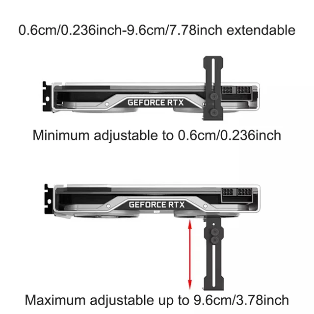 GPUHOLD Graphics Card Holder Adjustable Video Card Bracket GPU Holder for ITX/ATX Desktop PC Case Accessory Prevent Sagging 3