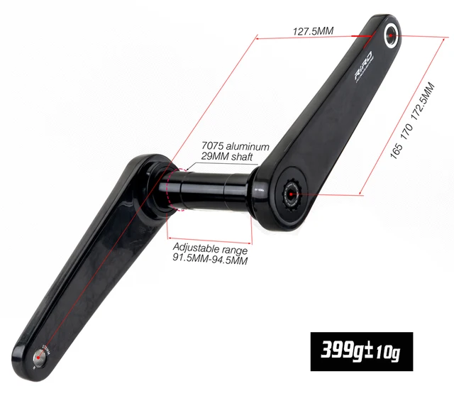 RIRO カーボンクランク 165mm 40tナローワイドチェーンリング付き RIRO カーボンクランク 165mm 40tナローワイドチェーンリング