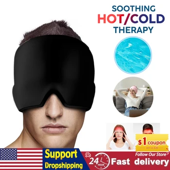 Migraine Relief Hat headache hat Gel Hot Cold Therapy Ice Cap For Relieve Pain Ice Hat Eye Mask Stress Pressure Pain Relief Wrap