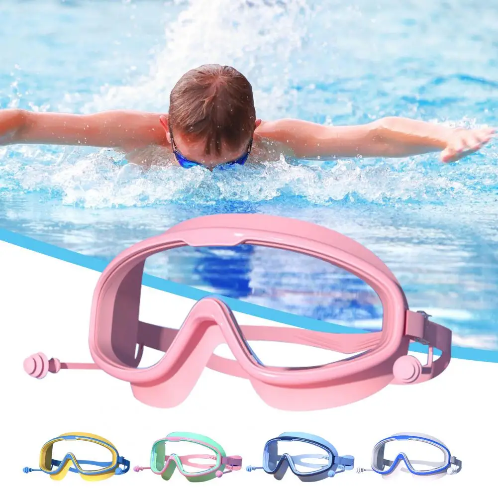 

Anti-fog Swimming Goggles Youth Swim Goggles with Earplug Anti-leakage Anti-fog Uv Protection for Boys Girls 3-15 Years for Kids