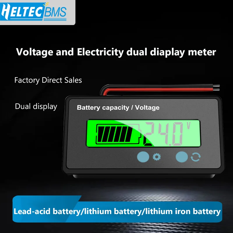 

General Motors Battery Car Motorcycle Lithium Lead Acid Battery Voltmeter Electricity Percentage Detector