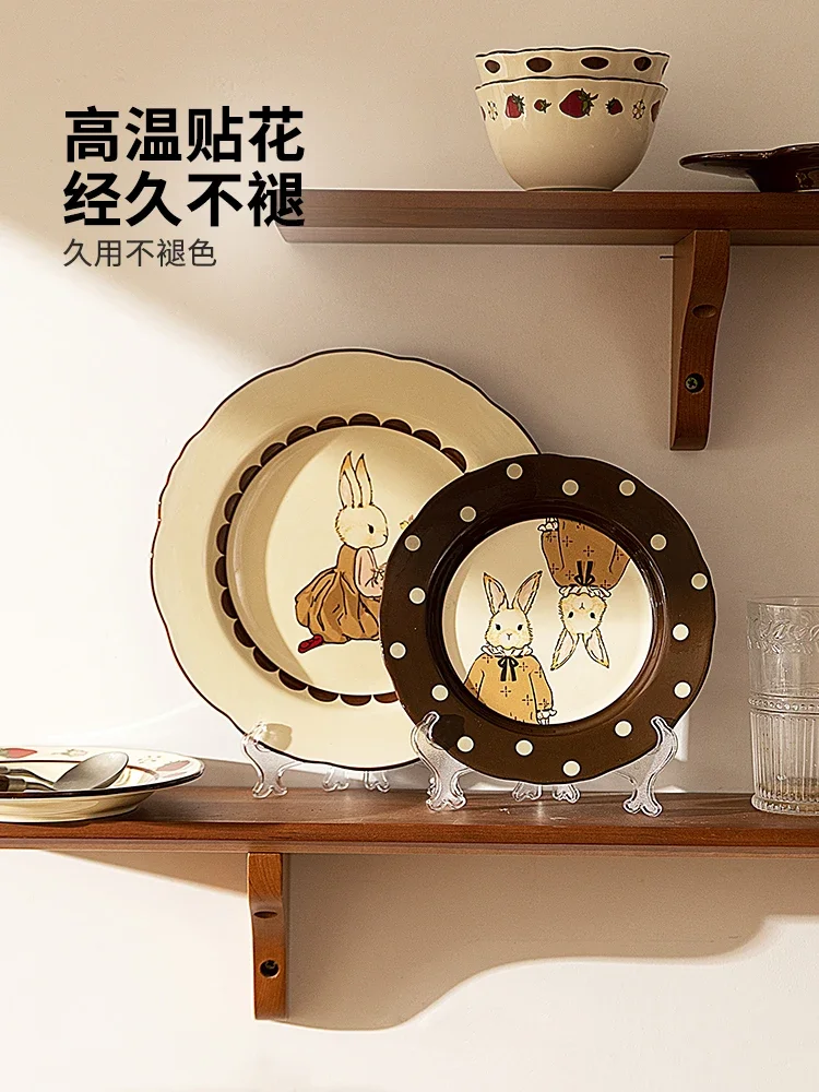 Original Retro Hera Rabbit Ceramic Bowl Cutlery Bowl Set Dinnerware Set
