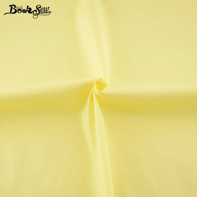 Booksew solid Yellow Color 100%Cotton baby Fabric for dolls Twill Textile DIY patchwork Sewing Material Cloth Telas De Algodon