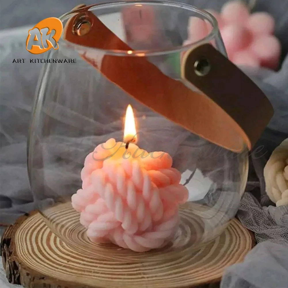 Acquista Nuovi stampi in silicone per candele di lana 3D Design di palline  di lana Candele di soia fatte a mano che producono stampi per sapone di  cera aromatica