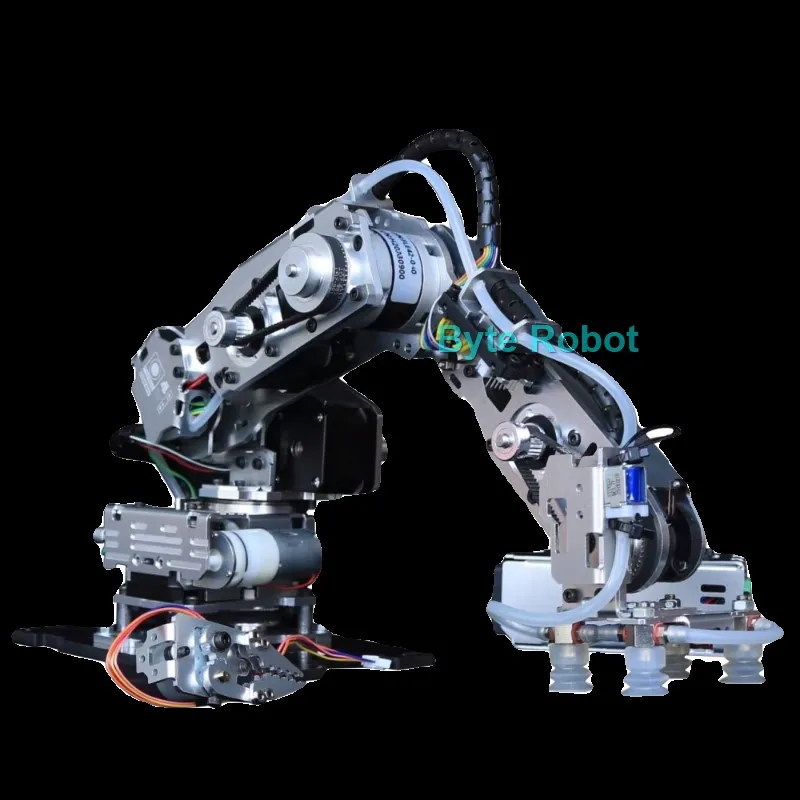 Big Load 4 DOF Metal RobotiArm with Suction Cup Pump Stepper Motor for Arduino Robot DIY Kit Industrial 4 Axis Robot Model Claw