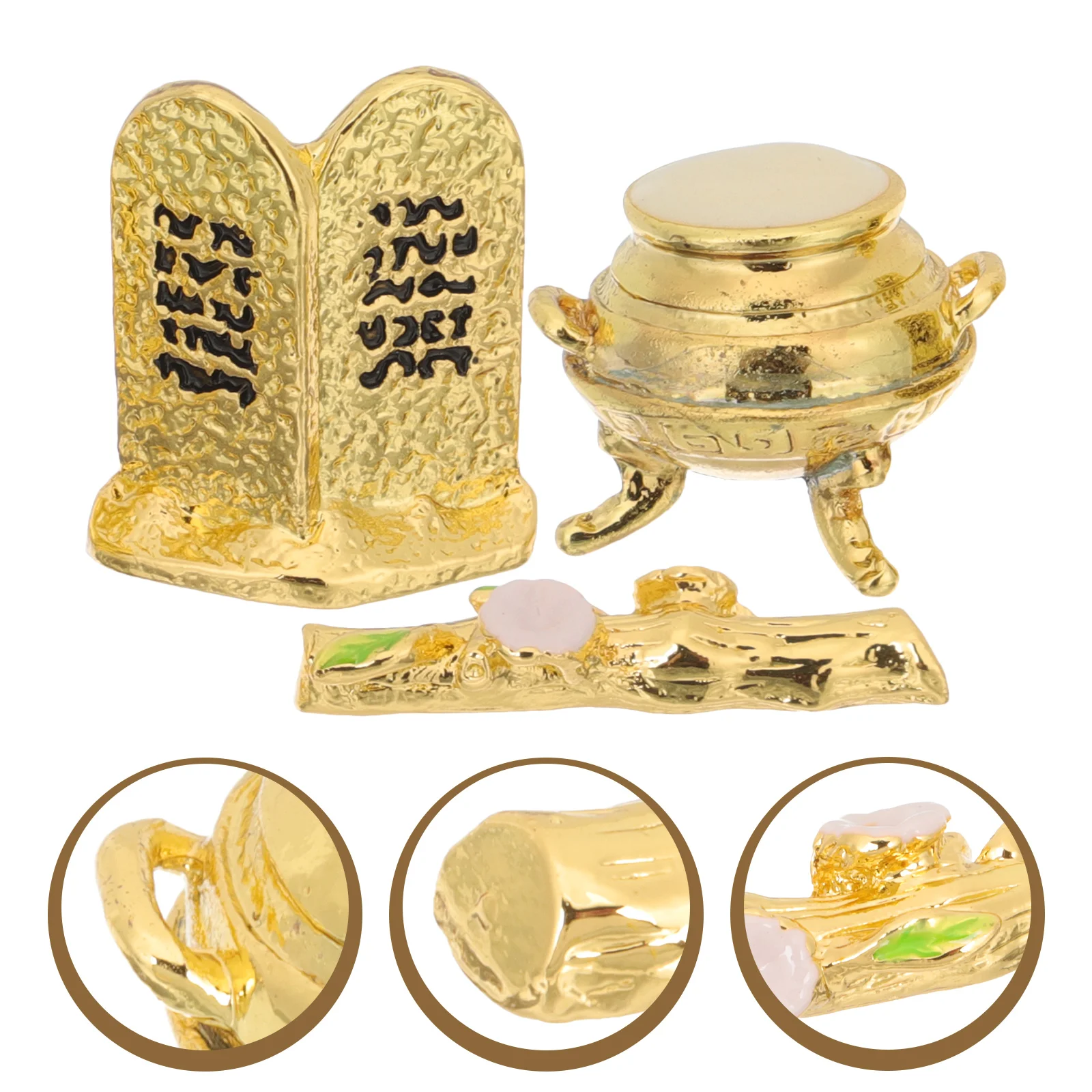 

1 set of Desktop Ornament Metal Crafts Metal Wand Decoration Metal Jar Ornaments
