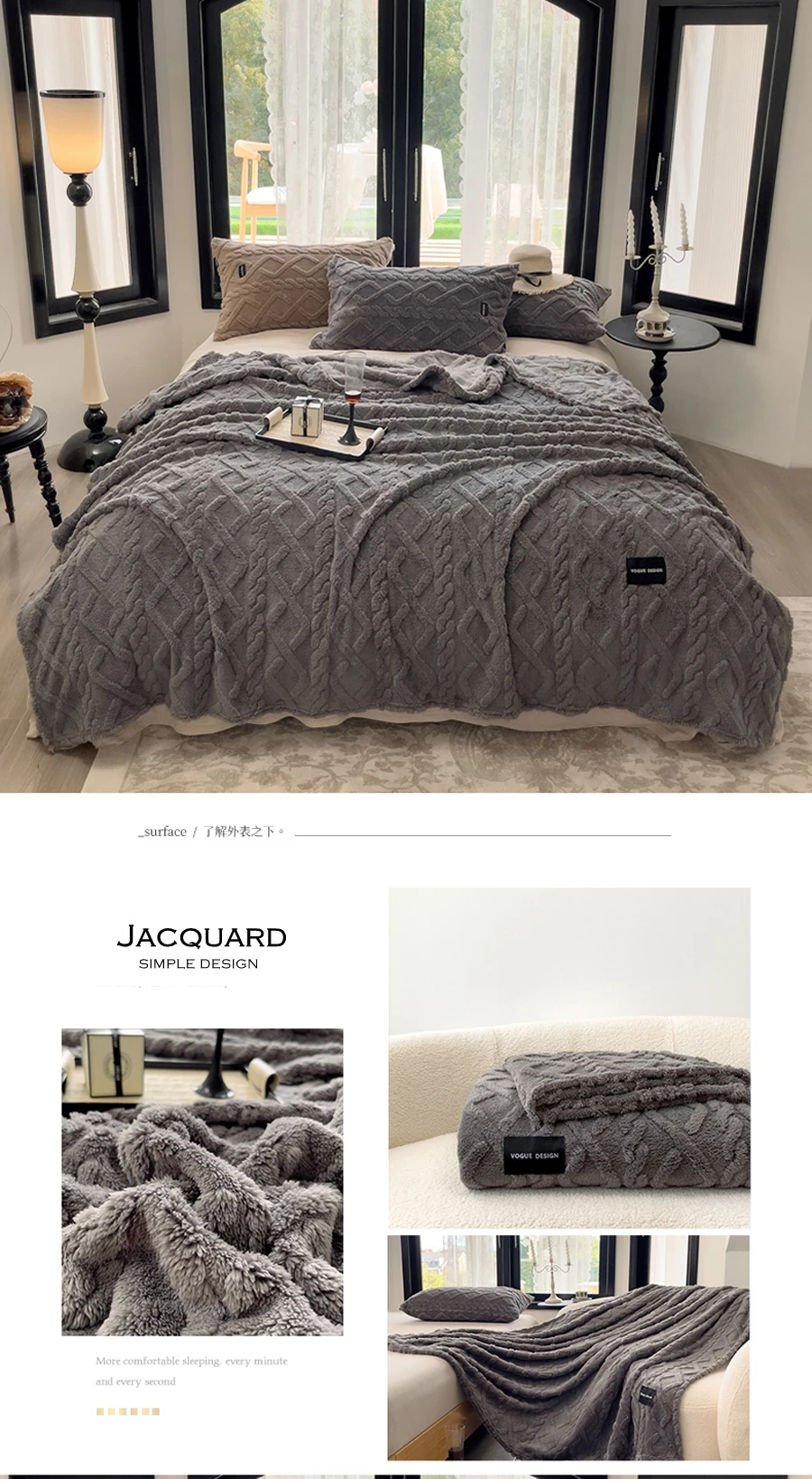 Wasart weiche warme gelbe Flanell Plaid Decke Herbst Winter Samt Fleece Stich flauschige dicke Bettwäsche Sofa werfen große Tages decke – Detail 11