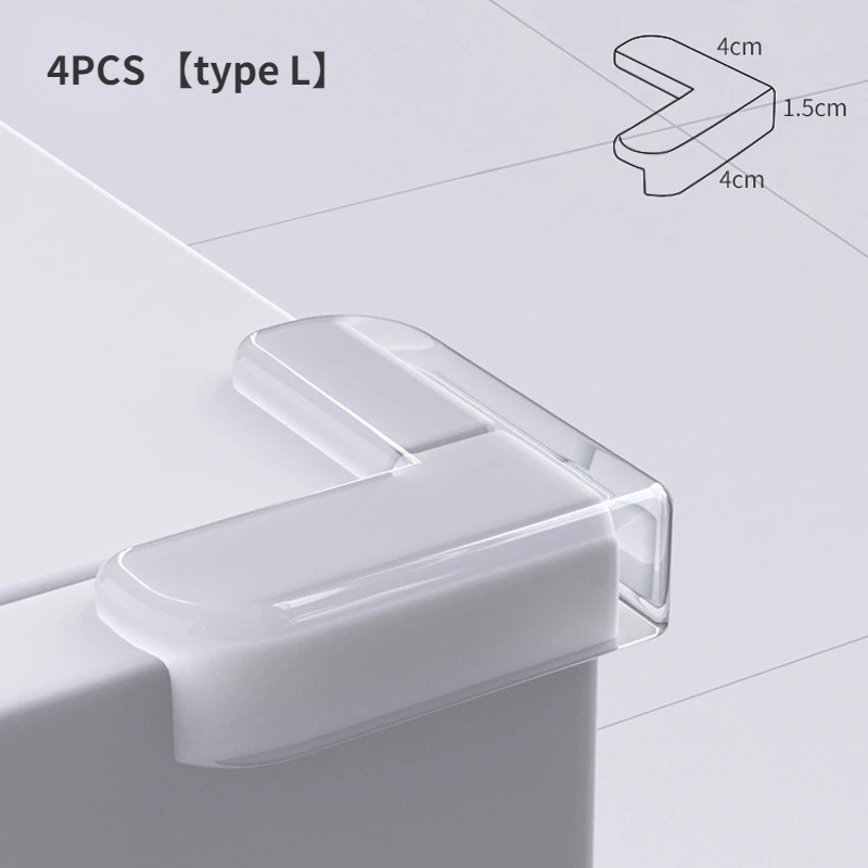 4Pcs Silicone Corner Protectors For Children Baby Safety Table Edge Protection Cover Child Anticollision Table Corner Edge Guards