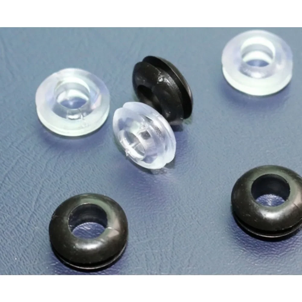 5mm Transparent grommet machine wire grommet,double side,clear,LED lighting toy DIY coil protector metal outlet case plate