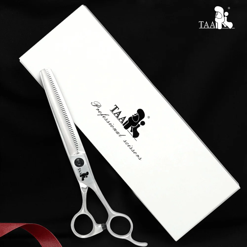 TAA Pet Scissors Professional Grooming Scissors Serrated for Dog Grooming Shears Alloy Steel Pet Thinning Shears K-7048