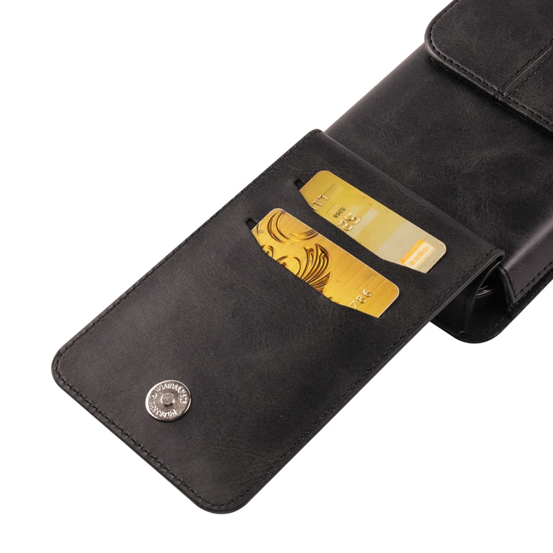 For iphone 17/17Pro/16Pro Max/16Plus/15/15Pro/14Pro Max/14Pro/14/13/12 Luxury Leather Belt Clip Case Men Mobile phone Waist Bag — view 4