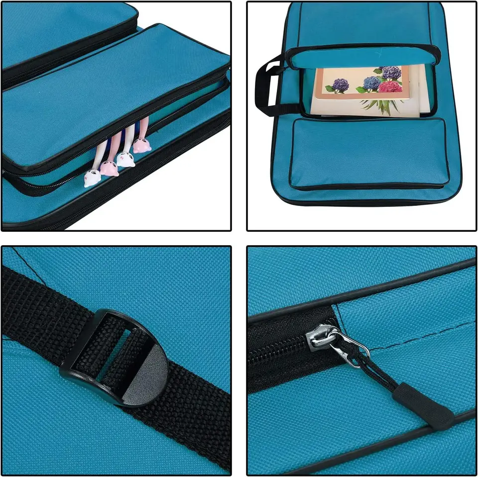 Portfolio Arte MEEDEN A2/A3 - Borsa Impermeabile Per Disegni E Tele Con Tracolla - Foto 5