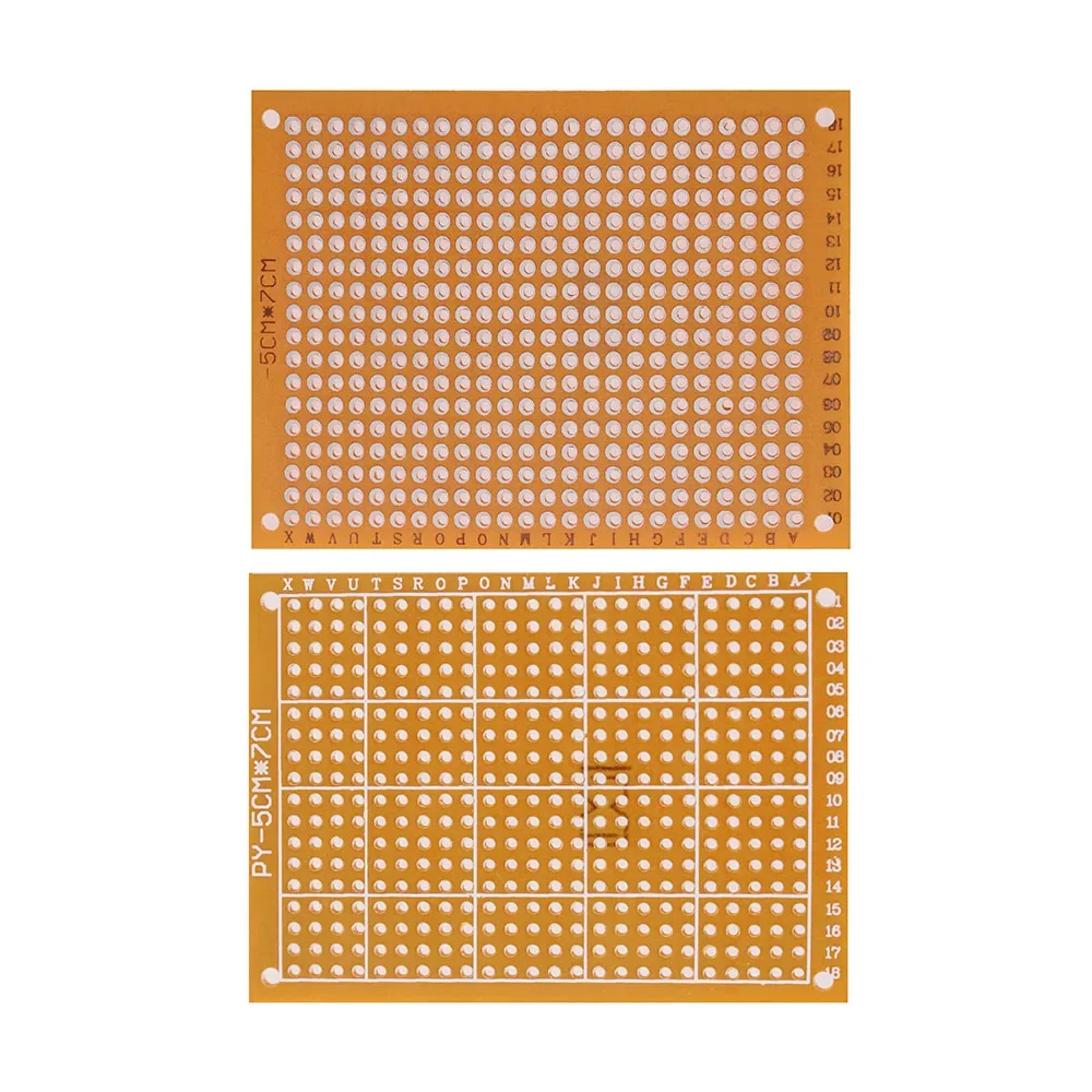 범용 인쇄 회로 기판, 5x7cm 10x15cm 단면 PCB, 아두이노 DIY 및 회로 프로토타이핑용