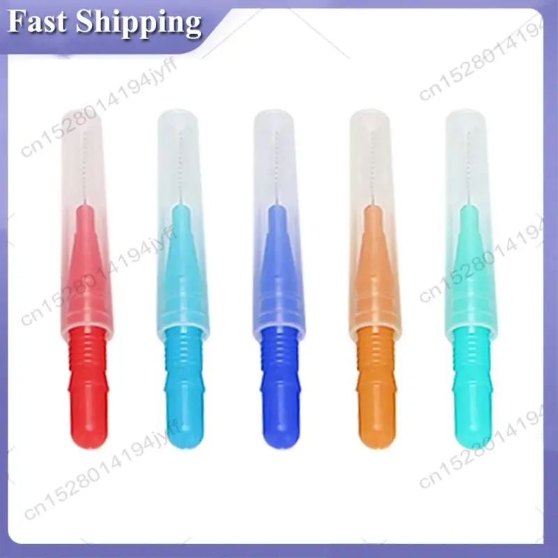-ABDH 500Pcs 치간 칫솔 치아 소프트 픽 치실 치간 칫솔 리필 이쑤시개 클리너