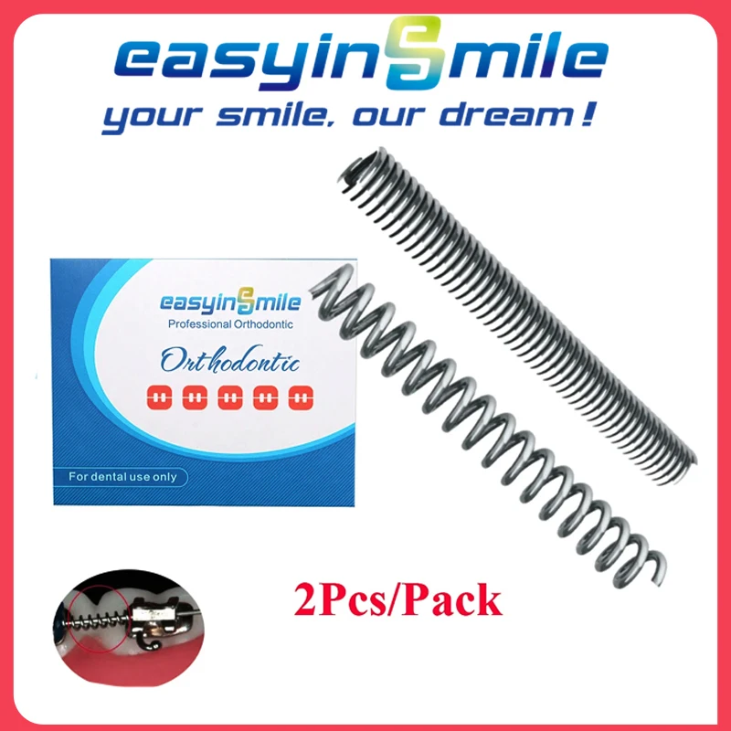 EASYINSMILE2PcsDentalOrthodonticNITIOpenCoilSpringArchWire010
