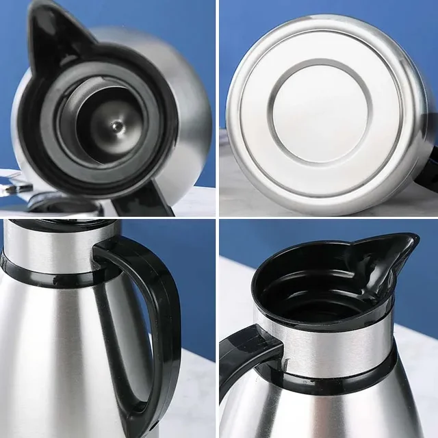 2/3L Large Capacity Insulation Jug Double-layer Vacuum Stainless Steel Insulated Kettle Portable Coffee Thermos Hot Water Bottle 6