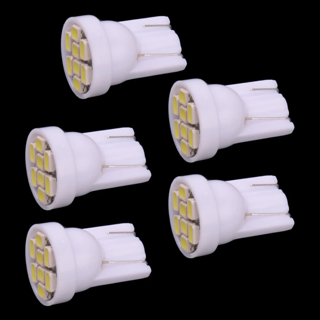 5Pcs White Instrument Dash Gauge Cluster Highbeam Indicator Shifter