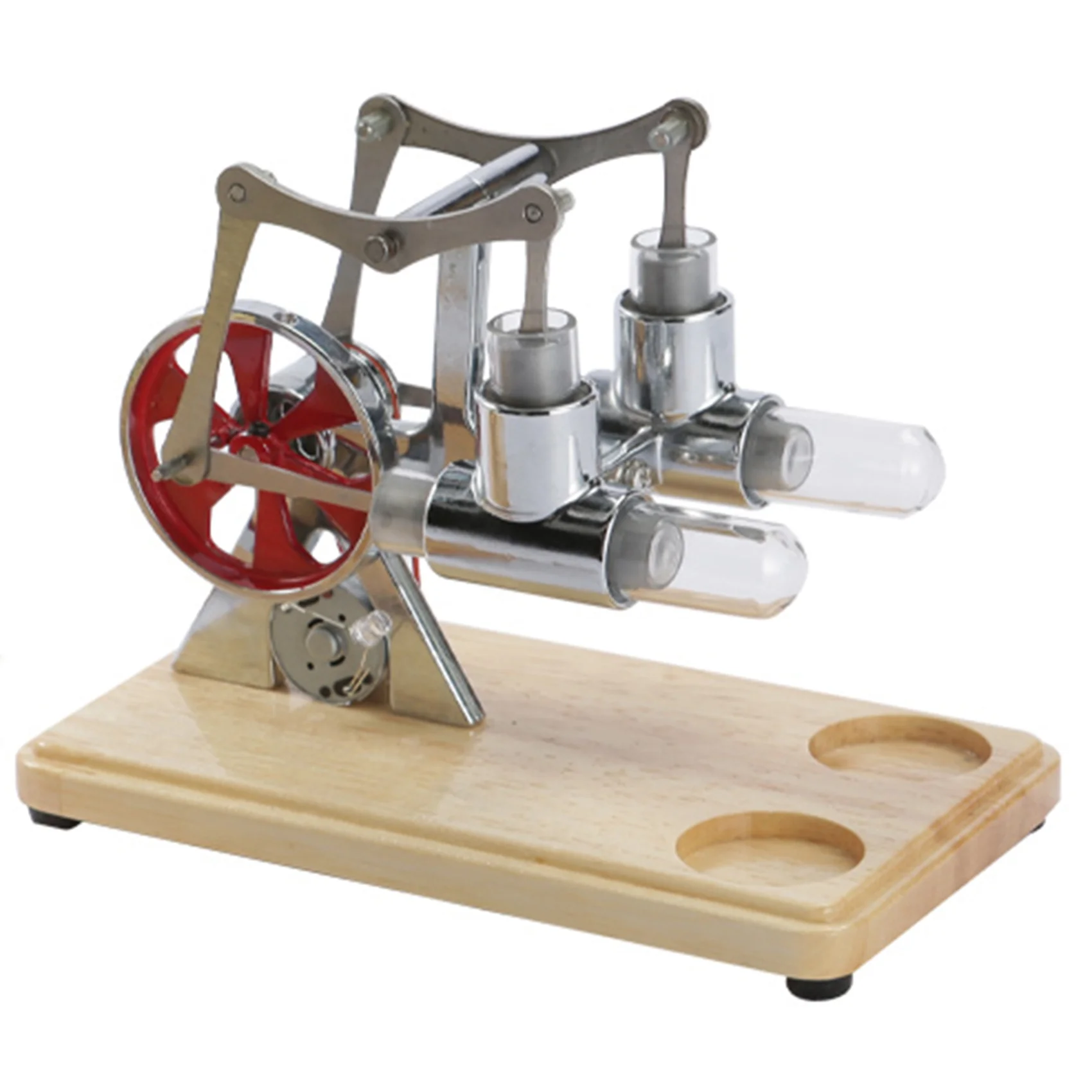 

Сбалансированная Миниатюрная модель двигателя стремелинга, технология паровой мощности, эксперимент по производству научной энергии (серебристый)