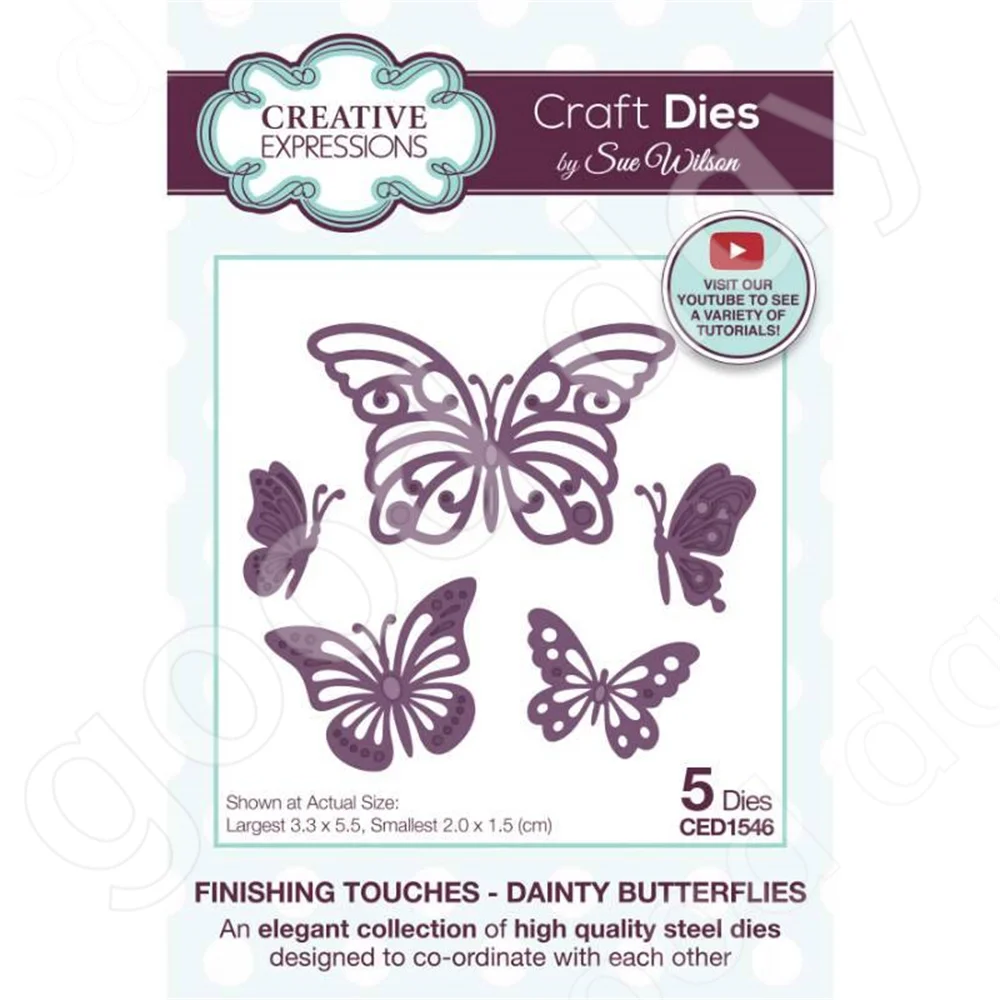 

2023 New Arrival Dainty Butterflies Metal Cutting Dies Scrapbook Diary Decoration Embossing Template Diy Greeting Card Handmade