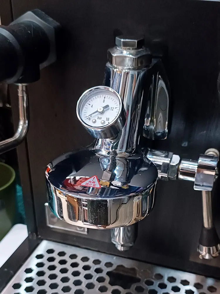 Suitable for E61 semi-automatic coffee machine brewing head water pressure display gauge pressure display coffee machine adapter parts
