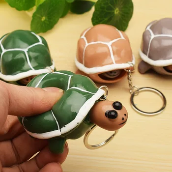 Pop Up Tortoise Squeeze Toys Push ADHD ADD OCD Stress Relief Key Chain Fidget Toys Funny Stress Ball For Kids Adult juguetes