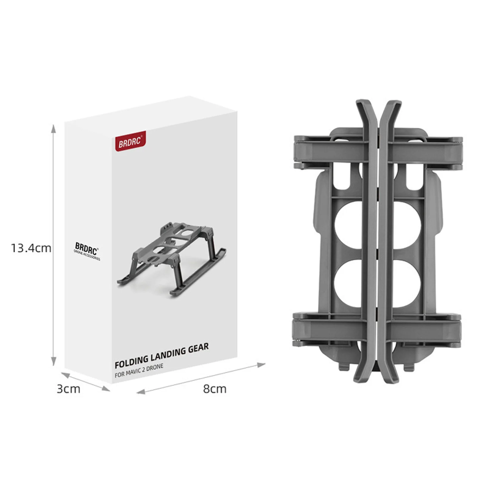 Train d'atterrissage pliable 33mm pour DJI Mavic 2 Pro/Zoom - ABS noir