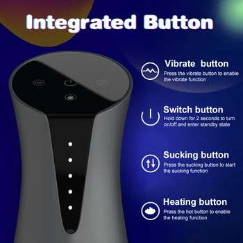 Automatic Sucking Male Masturbator Voice Interactive Real Blowjob Vagina Vacuum Vibration Heating Pulse Adult Sex Toys for Men 5