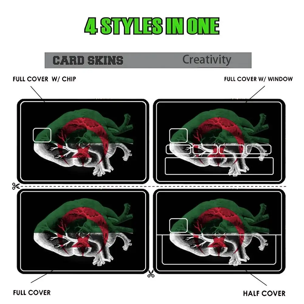 Exquisite Algerian-Themed Decorative Bank Card Sticker - Perfect Birthday Gift