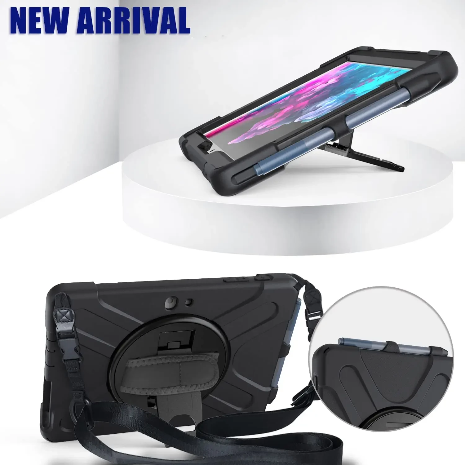 Lidar com Bolsa de Ombro para Microsoft Surface Resistente à Prova de Choque com Pen Holder Funda go go 10.5 Pro 12.3 - Imagem 3