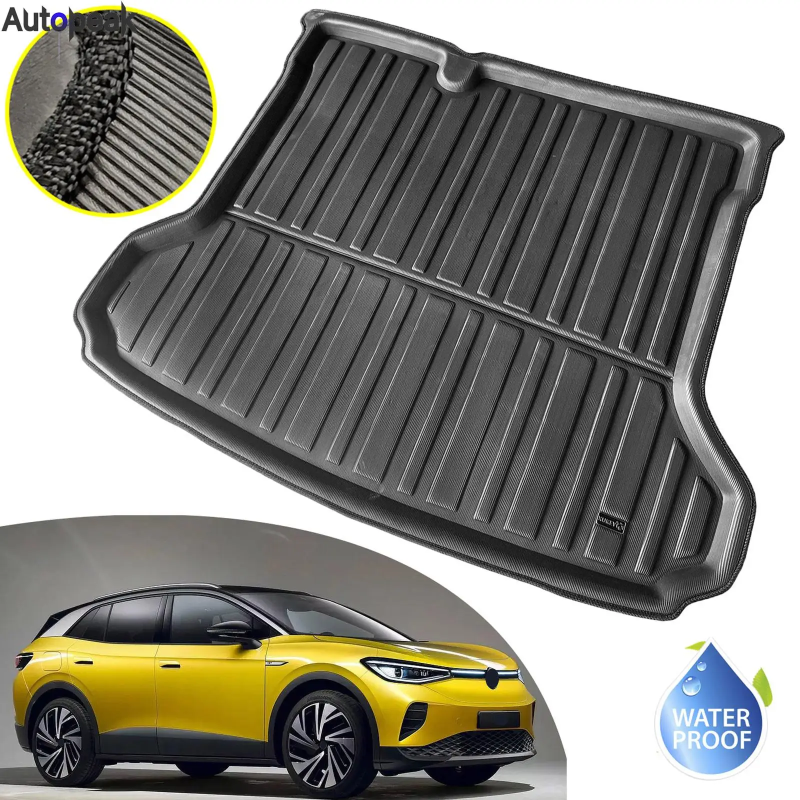 

Tailored For VW ID.4 ID4 2020 2021 2022 2023 Tpe Eva Car Boot Liner Cargo Luggage Tray Trunk Mat Pad Accessories Waterproof