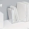 1/2pcs Clear Acrylic Bookends, Durable Transparent Bookshelf Partition Plates, for Office, School, and Home Organization 3