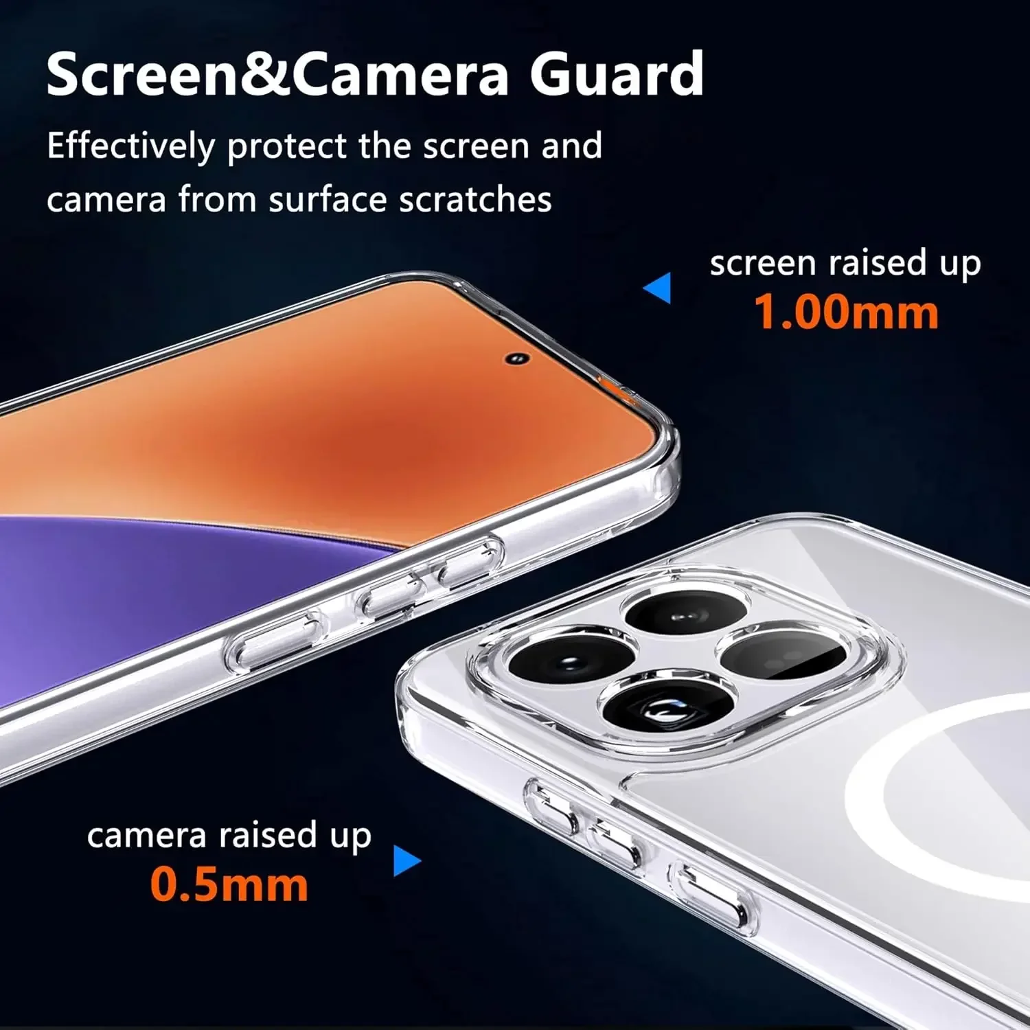 Luxury Transparent Magnetic Shockproof Wireless Charging Case