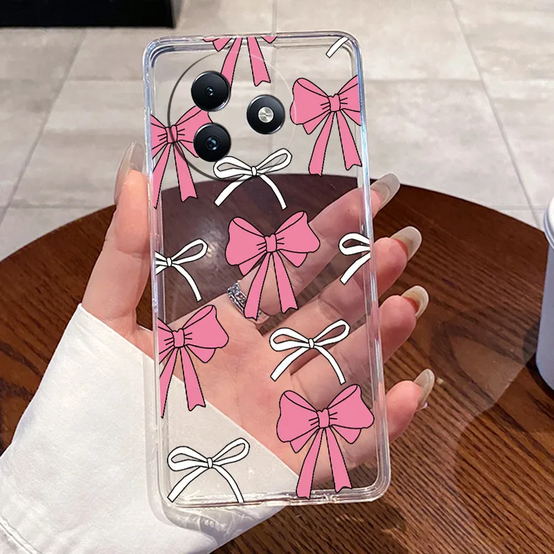 Clear Case with Cute Love Rabbit Cartoon - Luxury Soft Silicone TPU Cover