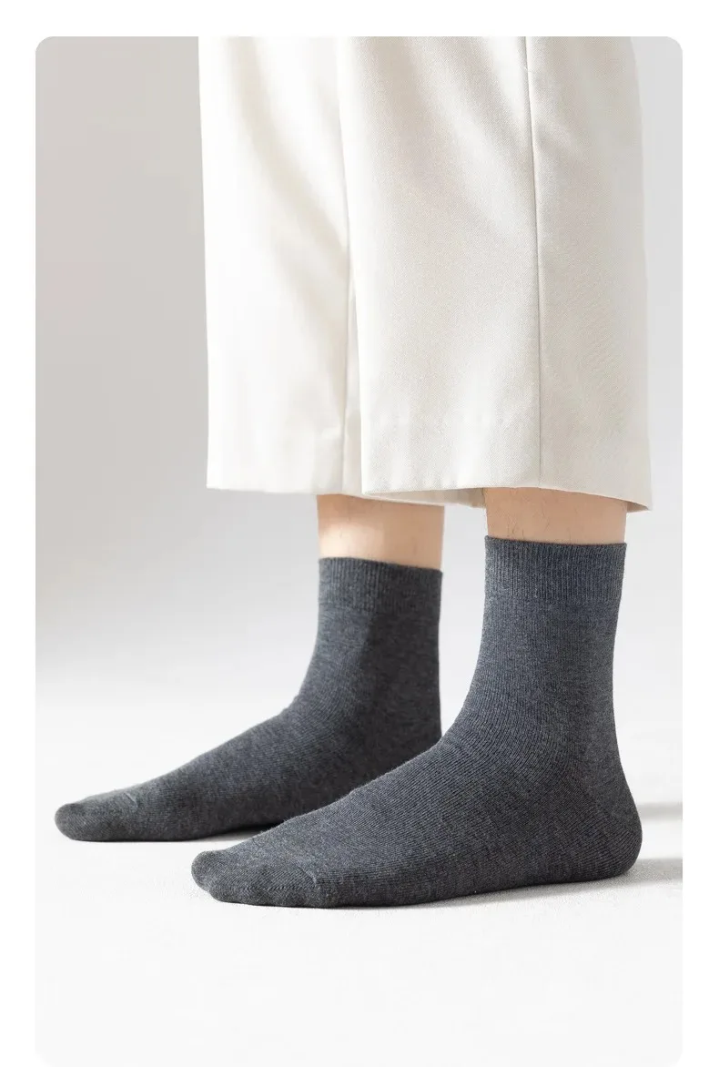 Mens Cotton Crew Socks - 10 Pairs Casual Business Breathable Size 38-45