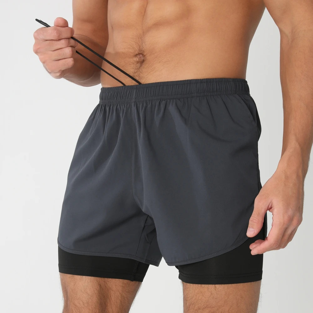 Men's 2-in-1 Quick Dry Gym Running Shorts 5