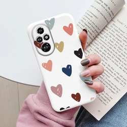 Beautiful Flowers Heart Leopard Print Silicone Matte Protective Phone Case for Honor 200 Smart (Kba - aixin92)