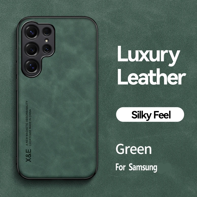 Luxury PU Leather Ultra Thin Phone Case with Silky Feel Soft Back Cover