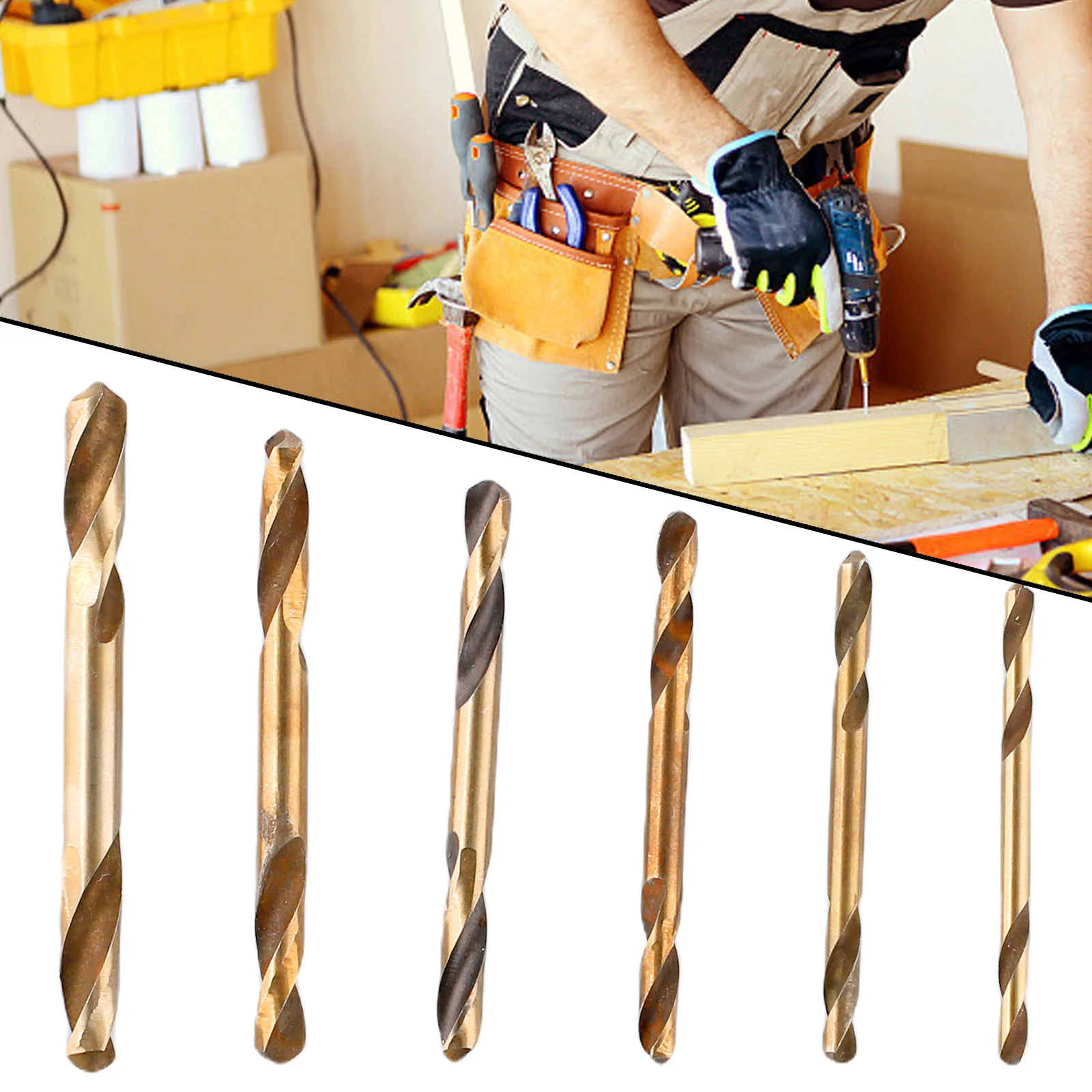 Auger Drill Bits All Purpose HSS Drill Bits for Metal Stainless Steel and Wood Set of 6 Double Headed Auger Bits