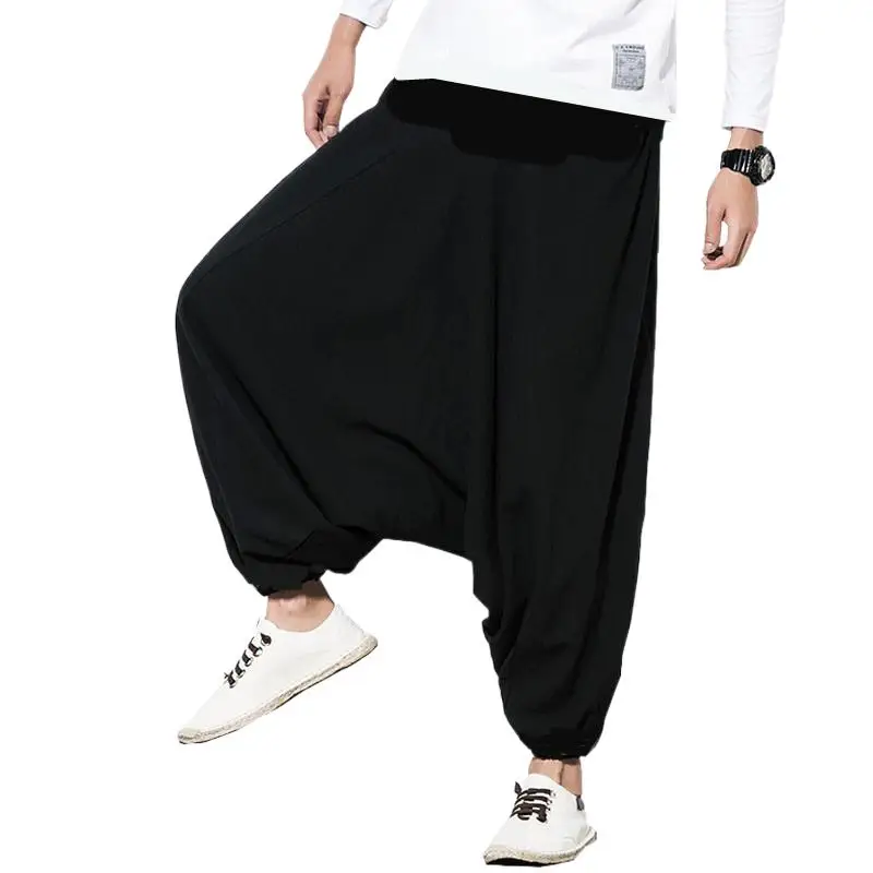 14 colors Plus size men's loose casual cotton cross pants M-5XL Aladdin Lantern Wide Leg Trousers hip hop dancing Harem Pants men pants
