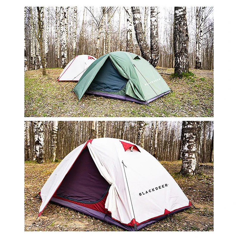 

Black Deer Outdoor Double-Layer Anti Rainstorm Outdoor Camping Mountaineering Trip Double Thickened Portable Four Season Hilly