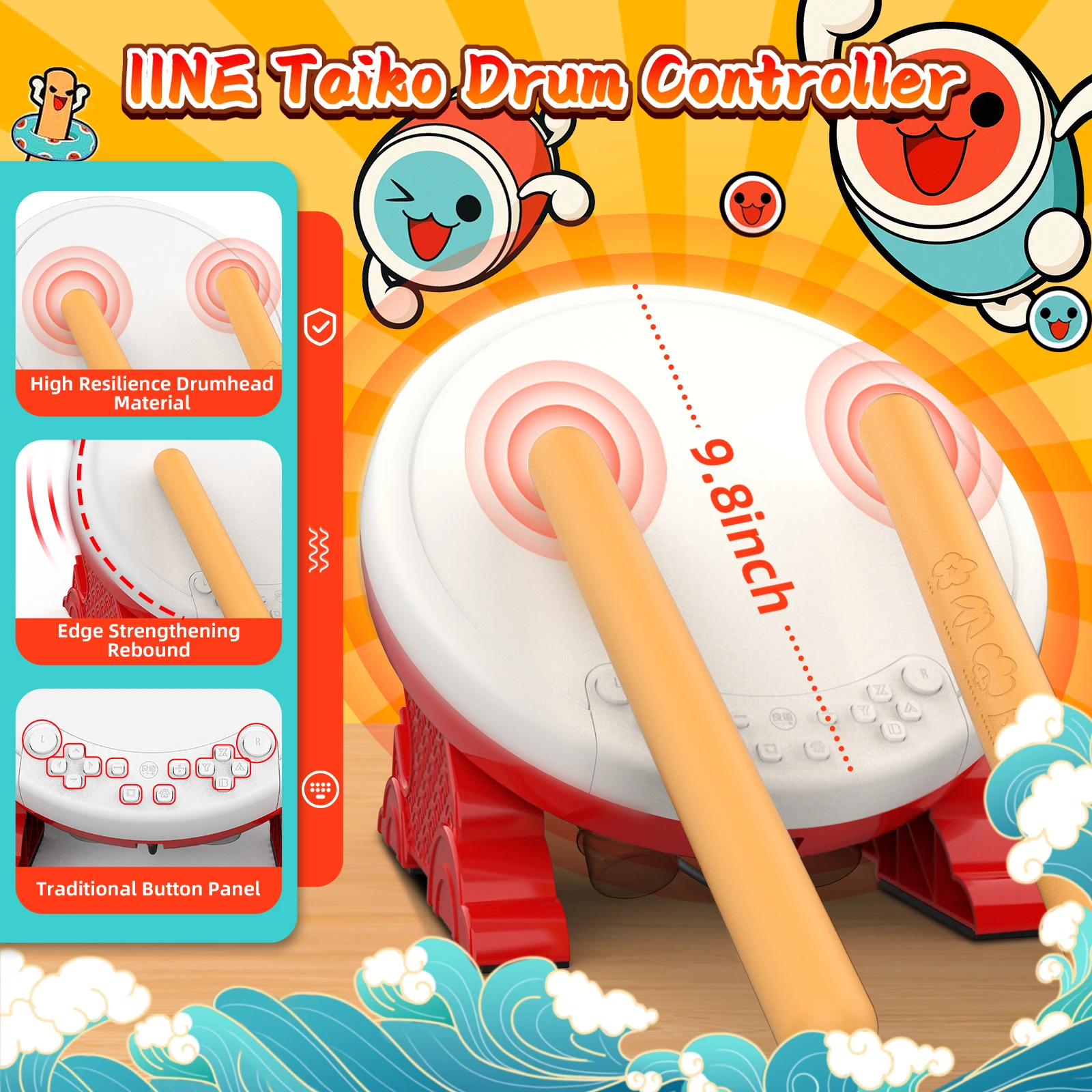IINE Taiko 巳  ȣȯ ٵ ġ, Ʈ, OLED, PS4, PS5, PC