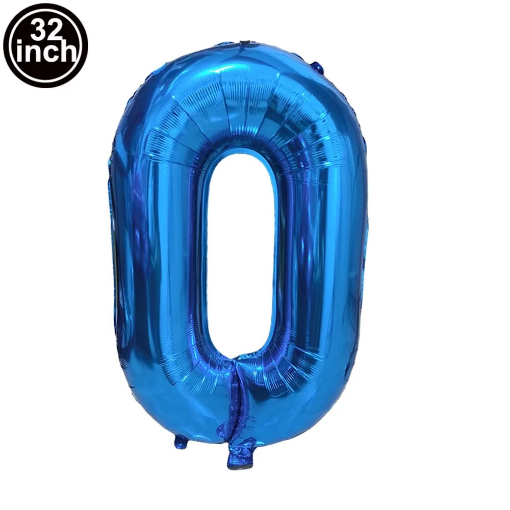 Celebratory Number 0 Jumbo Balloons - Multicolor 32-Inch Party Decor
