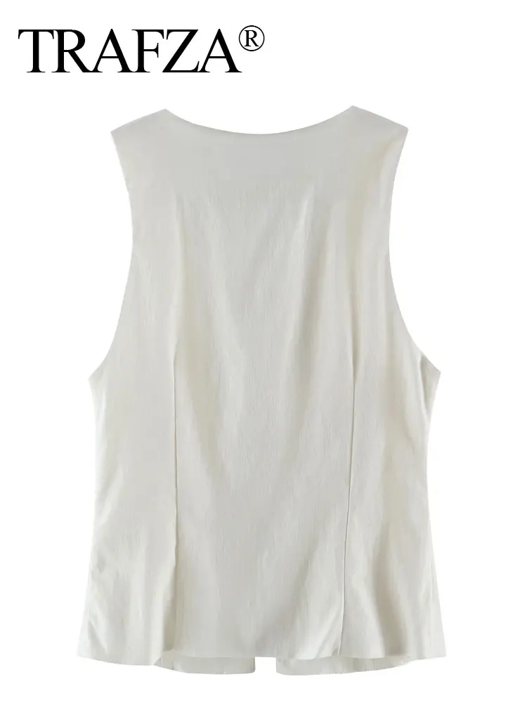 HH Bow Lace-Up Hollow Out Women Tanks 2024 Summer V Neck Sleeveless Shirt Slim Female Crop Top Y2K Thin Vest