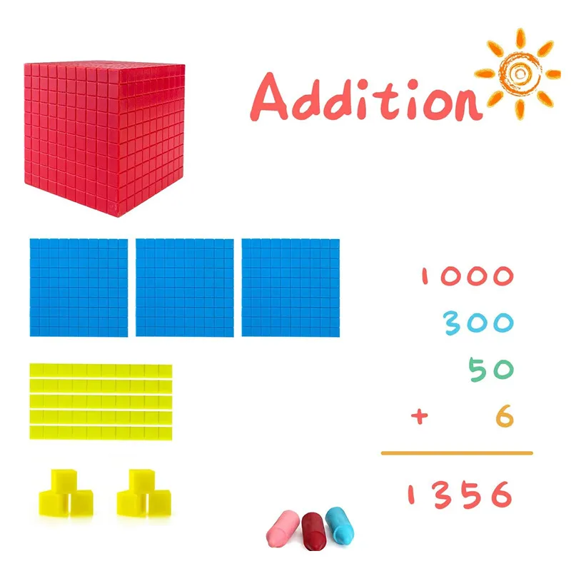 Mathématiques Montessori Perles Chaîne Matériel D'apprentissage Boîtes
