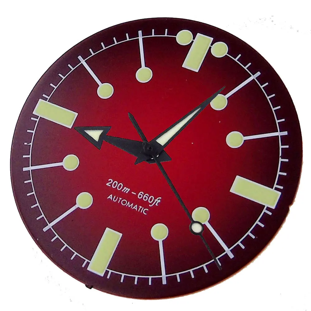 Vintage Green Luminous Diver Watch Dial, 31mm - Diving Wristwatch Accessory