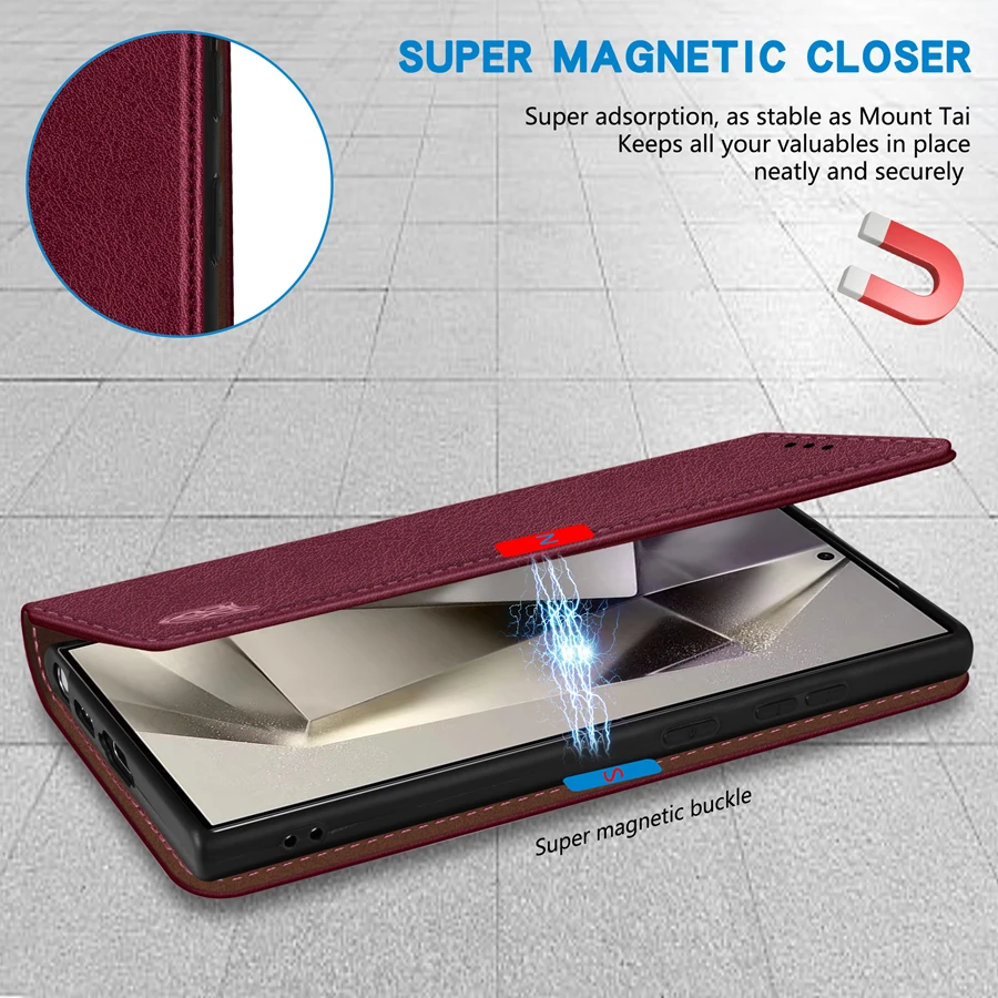 محفظة صديقة للبشرة فتحة للبطاقات حامل مغناطيسي حاف...